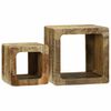 vidaXL TV einingar me&eth; hillu 2 pcs Br&uacute;nn 36 x 30 x 36 cm Hart mang&oacute;tr&eacute;
