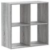 vidaXL B&oacute;kahilla Gr&aacute;ir Sonoma Eik 68,5x32x68,5 cm Samsettur Vi&eth;ur