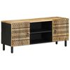 vidaXL sj&oacute;nvarpssk&aacute;pur Svartur 105x33,5x46 cm Solid gr&oacute;ft vi&eth;ar Mang&oacute;