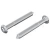 vidaXL Skr&uacute;fa 2 pcs Silfur M6 x 50 mm St&aacute;l