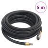 vidaXL Hybrid Loftslanga Svart 0,6" 5 m G&uacute;mm&iacute; og PVC