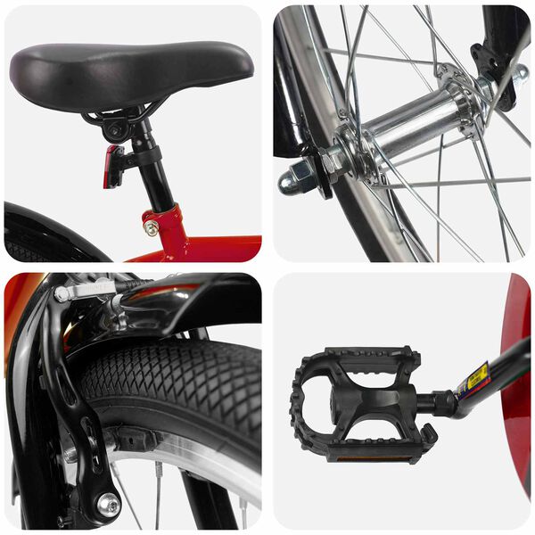 vidaXL Barnahj&oacute;l 18 Tommur fyrir 5-7 &aacute;ra Rau&eth;ur