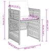 vidaXL 13 Stk. Gar&eth;bor&eth;stofusett me&eth; S&aelig;tisp&uacute;&eth;um Br&uacute;nt P&oacute;l&yacute;rattan