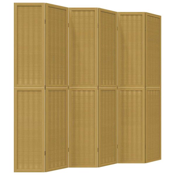 vidaXL Skilr&uacute;m 6 &THORN;il Br&uacute;nt Gegnheill Paulowniavi&eth;ur