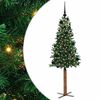 vidaXL Mj&oacute;tt j&oacute;latr&eacute; me&eth; 150 LED Gr&aelig;nn 150 cm PVC og solid furuvi&eth;