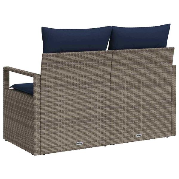 vidaXL Gar&eth;as&oacute;fi me&eth; p&uacute;&eth;i 120 x 62 x 69 sm. p&oacute;l&yacute;rattan