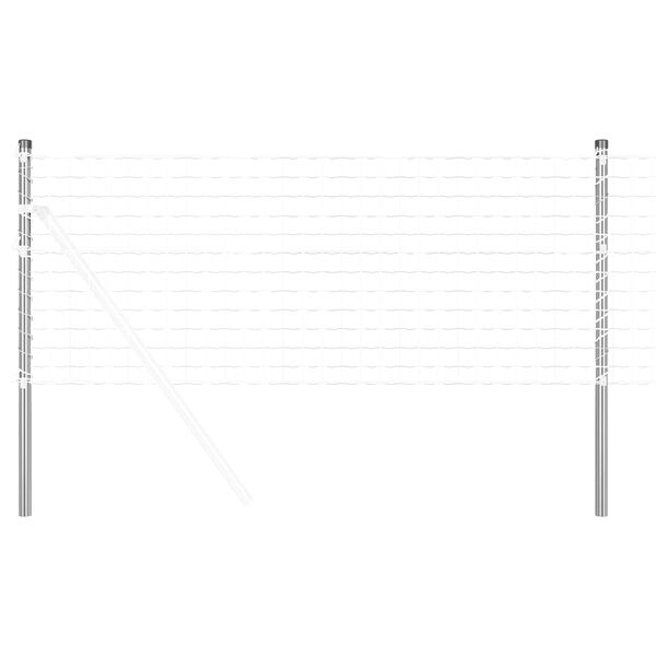 vidaXL Gir&eth;ingarp&oacute;stur 2 pcs Silfur 80 cm Duftlita&eth; st&aacute;l