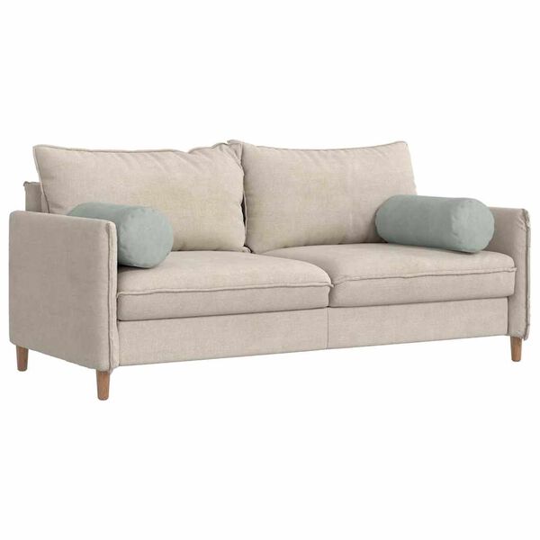 vidaXL Bolster P&uacute;&eth;ar 2 pcs Lj&oacute;sgr&aacute;r &Oslash; 25 x 70 cm Korduroy efni