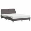 vidaXL R&uacute;mgrind &aacute;n D&yacute;nu Zadar Gr&aacute;r 140x190 cm Gervile&eth;ur