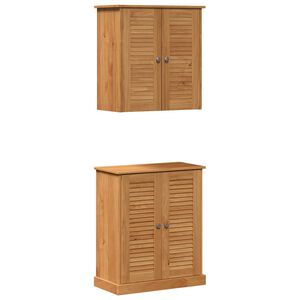 vidaXL Baðherbergismublasett VIGO 2 pcs Brúnn 67.5 x 34 x 80 cm