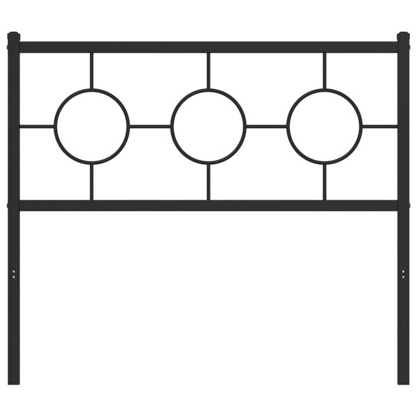 vidaXL H&ouml;fu&eth;gafl &uacute;r M&aacute;lmi Svartur 100 cm