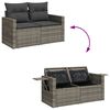 vidaXL Gar&eth;s&oacute;fa sett me&eth; p&uacute;&eth;i 13 pcs Gr&aacute;r p&oacute;l&yacute;rattan
