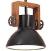 vidaXL Hengilampi &iacute; I&eth;na&eth;arst&iacute;l 25 W Svartur Hringlaga 19 cm E27