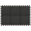 vidaXL Gólfmottur 54 stk. 4,86 ㎡ EVA Svampur Svartur