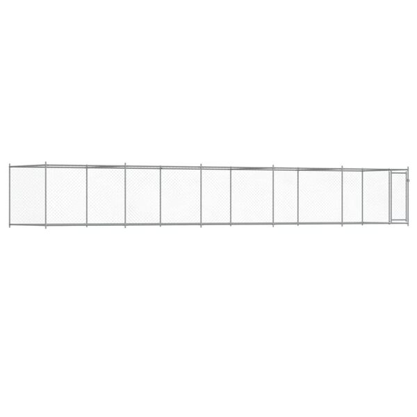 vidaXL Hundab&uacute;r me&eth; Hur&eth; Gr&aacute;tt 10x2x1,5 m Sinkh&uacute;&eth;a&eth; St&aacute;l