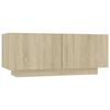 vidaXL N&aacute;ttbor&eth; Sonoma Eik 100x35x40 cm Samsettur vi&eth;ur