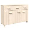 vidaXL Skenkur Hunangsbr&uacute;nn 113x40x80 cm Gegnheil Fura
