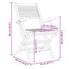 vidaXL Samfellanlegir Garðstólar 4 stk. 55x62x90 cm Gegnheilt Tekk