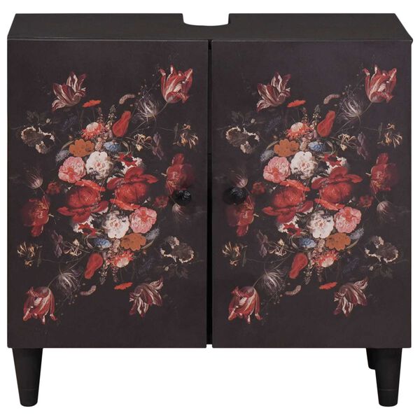 vidaXL Vaskask&aacute;pur me&eth; geymslu Marglitur 62 x 33 x 58 cm Hart mang&oacute;tr&eacute;