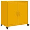 vidaXL Sk&aacute;pur Sinnepsgult 68x39x72 cm Kaldvalsa&eth; St&aacute;l