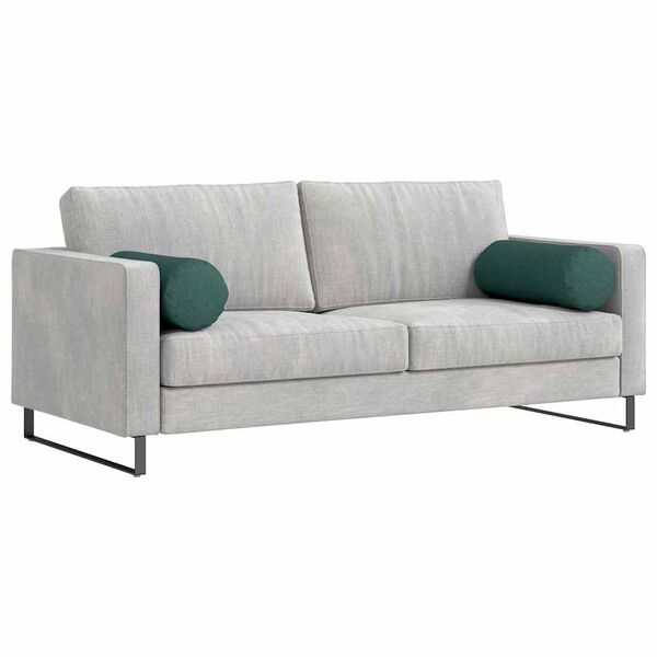 vidaXL Bolster P&uacute;&eth;ar 2 pcs D&ouml;kkgr&aelig;n &Oslash; 25 x 70 cm d&uacute;kur