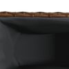 vidaXL Gr&oacute;&eth;urker me&eth; 3 Pottum 2 stk Br&uacute;nt 105x30x32 cm P&oacute;l&yacute;rattan