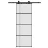 vidaXL Rennihur&eth; me&eth; v&eacute;lb&uacute;na&eth;arsetti Svart 76x205 cm ESG Gler