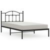 vidaXL M&aacute;lmr&uacute;mgrind me&eth; H&ouml;fu&eth;gafli Sv&ouml;rt 100x200 cm