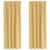 vidaXL Svartgard&iacute;nur me&eth; hringjum 2 pcs Drapplita&eth;ur 225 x 140 cm