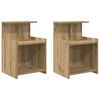 vidaXL Noat&ouml;flu sk&aacute;pur 2 pcs Artisan Eik 40 x 35 x 60 cm