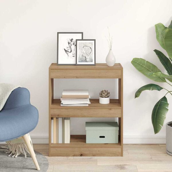 vidaXL B&oacute;kask&aacute;pur Artisan Eik 60 x 30 x 72 cm Samsettur vi&eth;ur