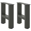 vidaXL s&oacute;fabor&eth;sf&aelig;tur antras&iacute;t 2 stk 30x(30-31) cm st&aacute;l