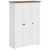 vidaXL 3-Hur&eth;a Fatask&aacute;pur Hv&iacute;tur 118x50x171,5 cm Fura Panama Range