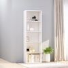 800990 vidaXL 5-Tier Book Cabinet White 60x30x189 cm Chipboard