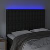 vidaXL LED h&ouml;fu&eth;gafl Svart 144x5x118/128 cm Le&eth;url&iacute;ki