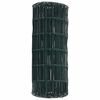 vidaXL Evrópsk girðing Grænn 0.4 x 25 m PVC-húðaður járn