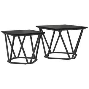 vidaXL Hli&eth;arbor&eth;ssett 2 pcs Sv&ouml;rt eik 50 x 50 x 40 cm