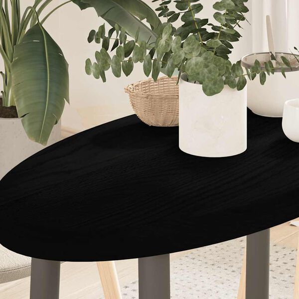 vidaXL Bor&eth;plata D&ouml;kkbr&uacute;nt 80x40x4 cm Solid Wood Eik spor&ouml;skjulaga