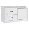 vidaXL Gangbekkur SANDNES Hv&iacute;tur 87x40x50 cm Gegnheil Fura
