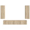 vidaXL Sj&oacute;nvarpssk&aacute;pasett Vegghengt 3 pcs Sonoma Eik Samsettur vi&eth;ur