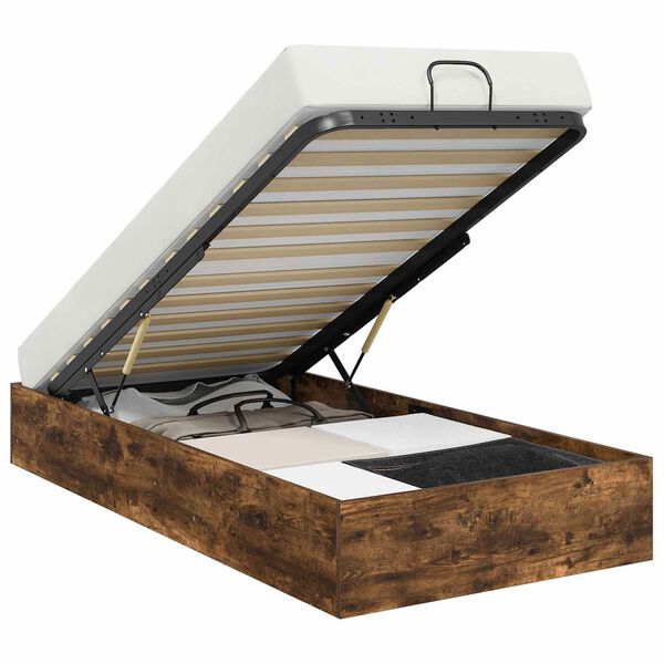 vidaXL Ott&oacute;man s&aelig;ngurrammi Rau&eth;-eik 193 x 120 x 25 cm Sp&oacute;naplata