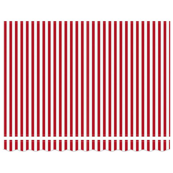 vidaXL Hægt að draga saman skyggni Rautt og hvítt 300 x 250 cm