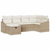 vidaXL S&oacute;fasett me&eth; p&uacute;&eth;i me&eth; geymslu Beige og krem p&oacute;l&yacute;rattan