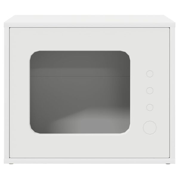 vidaXL Katta h&uacute;s Hv&iacute;tt 51 x 30 x 42 cm Samsettur vi&eth;ur