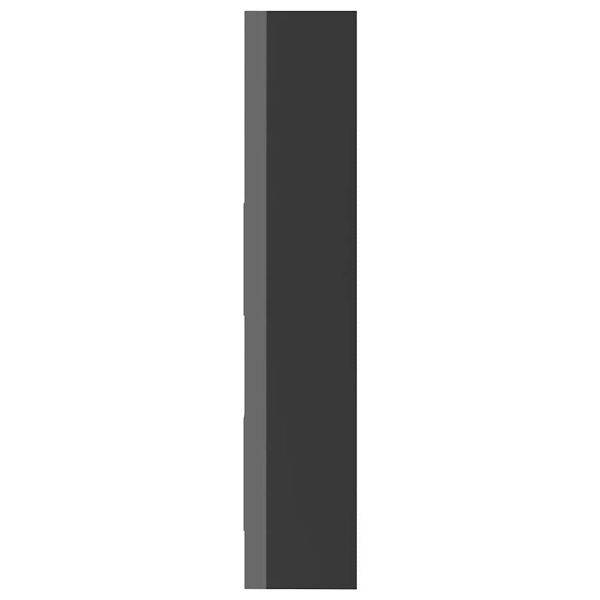 vidaXL B&oacute;kask&aacute;pur H&aacute;glans Gr&aacute;r 40x35x180 cm Sp&oacute;naplata