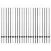 vidaXL Gir&eth;ingarp&oacute;stur 22 pcs Gr&aacute;r 180 cm St&aacute;l