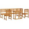 vidaXL Gar&eth; Bistro Set 6 pcs Br&uacute;nn Hrein akas&iacute;utr&eacute;