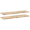 vidaXL Vegghilla 2 stk 120x40x2 cm &Oacute;me&eth;h&ouml;ndla&eth;ur Gegnheill Akas&iacute;uvi&eth;ur