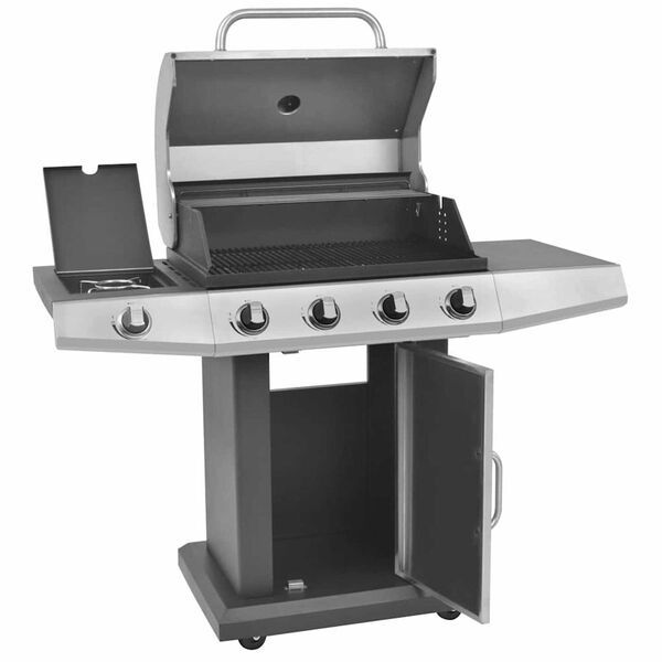 vidaXL Gasgrill Silfur stainless steel