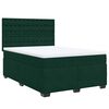vidaXL H&oacute;lfa&eth; Springr&uacute;m me&eth; D&yacute;nu D&ouml;kkgr&aelig;nt 140x190 cm Flauel